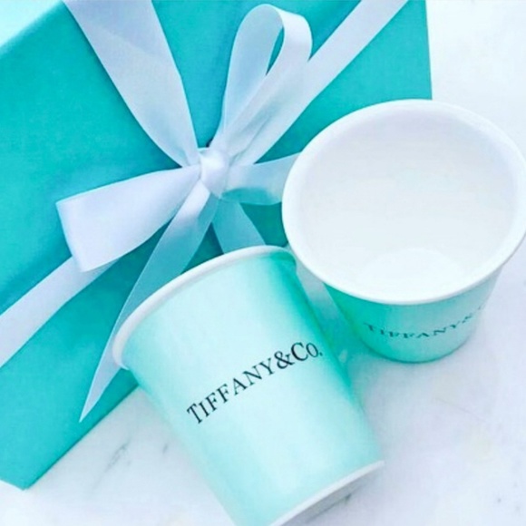 TIFFANY & Co. BONE CHINA PAPER CUPS - Picture 1 of 2
